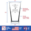 Happy 5th Anniversary Engraved Pint Glass Gifts 5 Year Anniversary Art Deco Party Decor High Quality Pint Glasses for Beer - 16oz