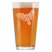 Bald Eagle - Engraved Pint Glass Patriotic American Decorations and Gifts High Quality Pint Glasses for Beer - 16oz