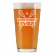 Lacrosse Coach Gifts for Coaches - Engraved Pint Glass - Best Coach Ever - High Quality Pint Glasses for Beer - 16oz