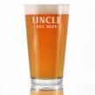 Uncle Est 2024 - Pint Glass Gift for First Time Uncles - Bold 16 Oz Glasses