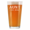 Aunt Est 2026 - Engraved Pint Glass - New Aunt Gift for First Time Aunts - Bold High Quality Pint Glasses for Beer - 16oz