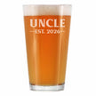 Uncle Est 2026 - Engraved Pint Glass - New Uncle Gift for First Time Uncles - Bold High Quality Pint Glasses for Beer - 16oz