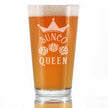 Bunco Queen Pint Glass for Beer - Bunco Decor and Bunco Gifts for Women - 16 Oz Glasses