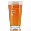 30th Birthday Checklist - Pint Glass for Beer - Funny Bday Gifts for Women and Men Turning 30 - 16 oz Glasses
