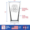 Cheers to 35 Years - Engraved Pint Glass - 35th Anniversary or Birthday Party Decor - High Quality Pint Glasses for Beer - 16oz
