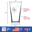 Dandelion Pint Glass for Beer - Friendship Gifts and Dandelion Flowers Decor for New Beginnings - 16 Oz Glasses