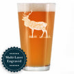 Elk Engraved Pint Glass - Multi-Layer Engraving - 16 oz