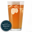 Pinecones Engraved Pint Glass - Multi-Layer Engraving - 16 oz