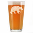 Bear Engraved Pint Glass - Multi-Layer Engraving - 16 oz