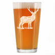 Deer Engraved Pint Glass - Multi-Layer Engraving - 16 oz