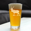 Elk Engraved Pint Glass - Multi-Layer Engraving - 16 oz