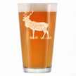 Elk Engraved Pint Glass - Multi-Layer Engraving - 16 oz