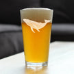 Whale Engraved Pint Glass - Multi-Layer Engraving - 16 oz
