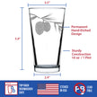 Pinecones Engraved Pint Glass - Multi-Layer Engraving - 16 oz