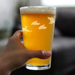 Flying Ducks Engraved Pint Glass - Full Wrap - Multi-Layer Engraving - 16 oz