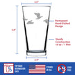 Flying Ducks Engraved Pint Glass - Full Wrap - Multi-Layer Engraving - 16 oz