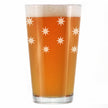 Star Pattern Engraved Pint Glass - Full Wrap - Multi-Layer Engraving - 16 oz