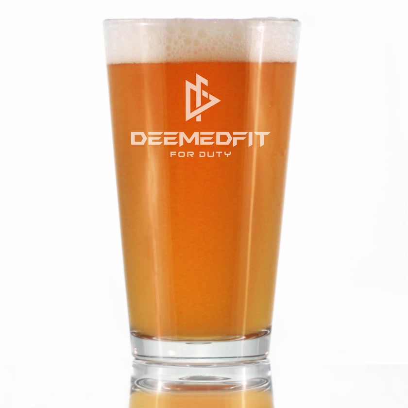DeemedFit - Pint Glass for Beer - 16 oz Glasses