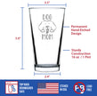 Dog Mom - Pint Glass for Beer - Cute Dog Lover Gifts for Women - 16 oz Glasses