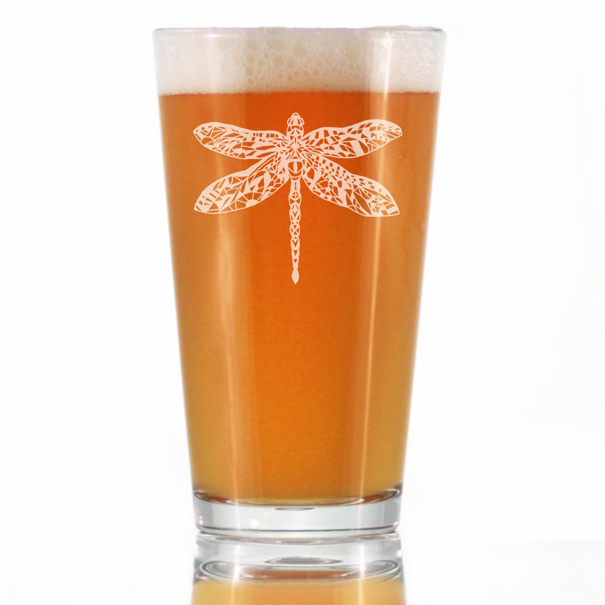 Dragonfly - Pint Glass for Beer - Unique Gifts for Women and Men Who Love Dragonflies - 16 oz Glasses