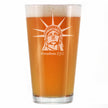 Freedom 250 Statue of Liberty Profile Engraved Pint Glass - 16oz Official USA 250th Anniversary Merch