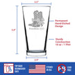 Freedom 250 Cowgirl Boots Engraved Pint Glass - 16oz Official USA 250th Anniversary Merch