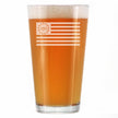 Freedom 250 Flag Logo Engraved Pint Glass - 16oz Official USA 250th Anniversary Merch