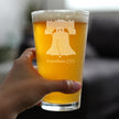Freedom 250 Liberty Bell Engraved Pint Glass – 16oz Official USA 250th Anniversary Merch