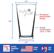 Faith Y'all Engraved Pint Glass Gifts Christianity Gifts for Christians High Quality Pint Glasses for Beer - 16oz