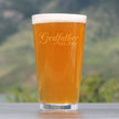 Godfather Est 2025 - New Godfather Pint Glass Proposal Gift for First Time Godparents - Decorative 16 Oz Glasses