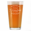 Great Grandma Est 2026 - Engraved Pint Glass - New Great Grandmother Gift for First Time Great Grandparents - Decorative High Quality Pint Glasses for Beer - 16oz