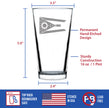 Ohio Flag Pint Glass for Beer - State Themed Drinking Decor and Gifts for Ohioan Women & Men - 16 Oz Glasses