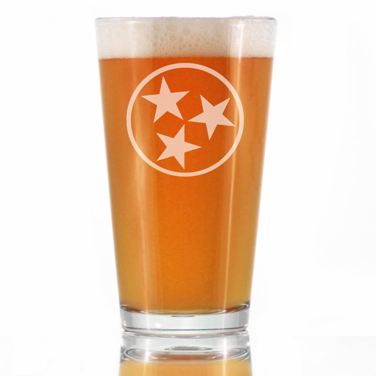 Tennessee Flag Pint Glass for Beer - State Themed Drinking Decor and Gifts for Tennessean Women &amp; Men - 16 Oz Glasses