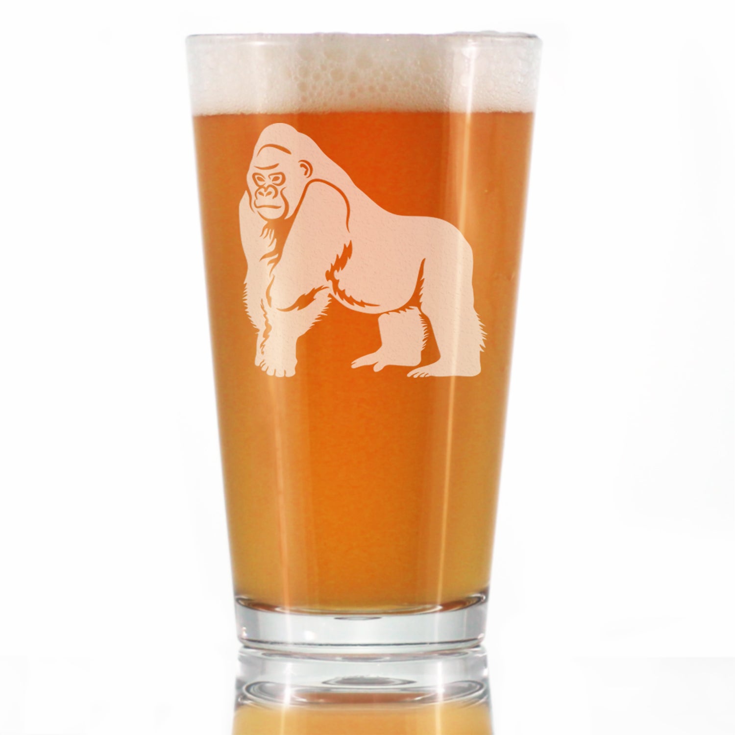 Gorilla Stemless Wine Glass - Fun Wild Animal Themed Decor and Gifts f -  bevvee