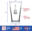 Acoustic Guitar - Pint Glass for Beer - Fun Musician Gifts and Musical Accessories for Women and Men - 16 Oz Glasses