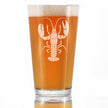 Lobster Engraved Pint Glass Lobster Gifts, Maine Souvenirs and Decor High Quality Pint Glasses for Beer - 16oz
