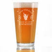 Does This Ring Make Me Look Engaged Engraved Pint Glass Gifts Funny Engagement Gifts High Quality Pint Glasses for Beer - 16oz
