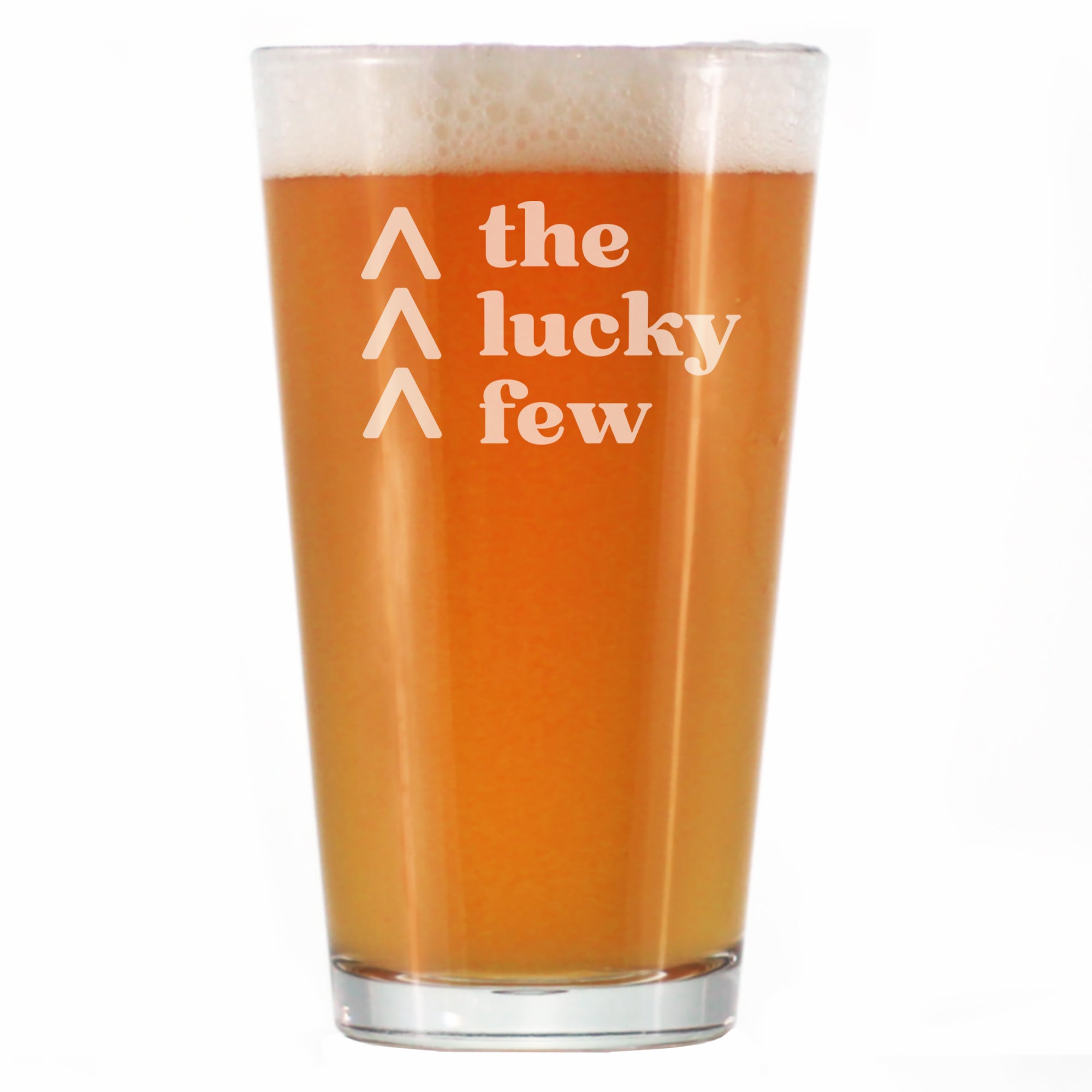 Lucky Few - Engraved Pint Glass Down Syndrome Awareness Gifts for Adults High Quality Pint Glasses for Beer - 16oz