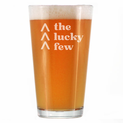 Lucky Few - Engraved Pint Glass Down Syndrome Awareness Gifts for Adults High Quality Pint Glasses for Beer - 16oz