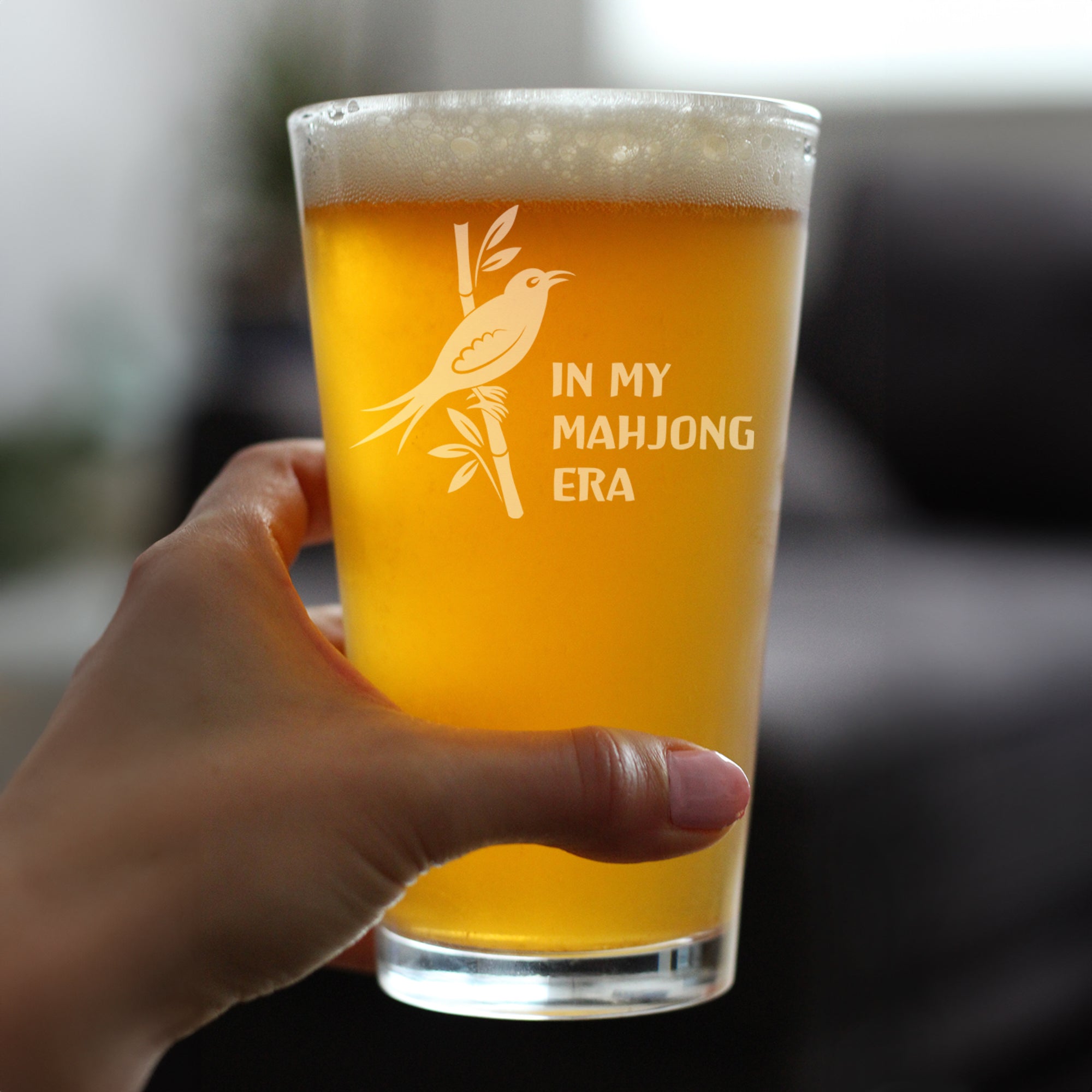 Mahjong Era - Engraved Pint Glass - 16 oz