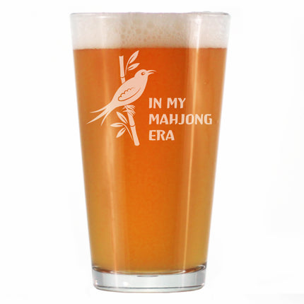 Mahjong Era - Engraved Pint Glass - 16 oz