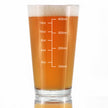 Mixing Glass Measuring Cup - Pint Glass for Bar - Engraved Measurement Lines for Cocktails & Portion Control - Ounces and Metric - 16 oz Glasses