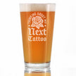 Next Tattoo Engraved Pint Glass Gifts for Tattoo Artist High Quality Pint Glasses for Beer - 16oz