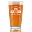 Rather Be At The Barn - Pint Glass for Beer - Farmhouse Decor for Women and Men - 16 oz Glasses