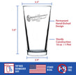 Trumpet Pint Glass for Beer - Music Gifts for Trumpet Players, Teachers and Musical Accessories for Musicians that Play Trumpets - 16 Oz Glasses