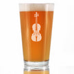 Violin - Pint Glass for Beer - Orchestra Gifts for Violinists - 16 oz Glasses