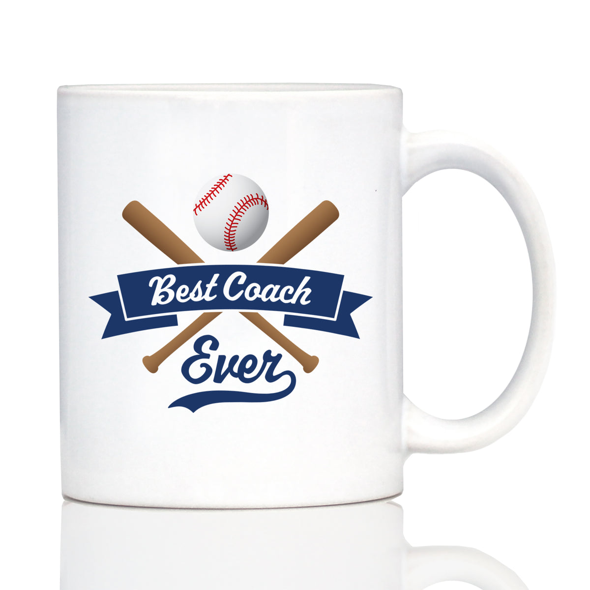 Baseball Gifts for Coaches Coffee Mug Best Coach Ever White Ceramic Coffee Cup