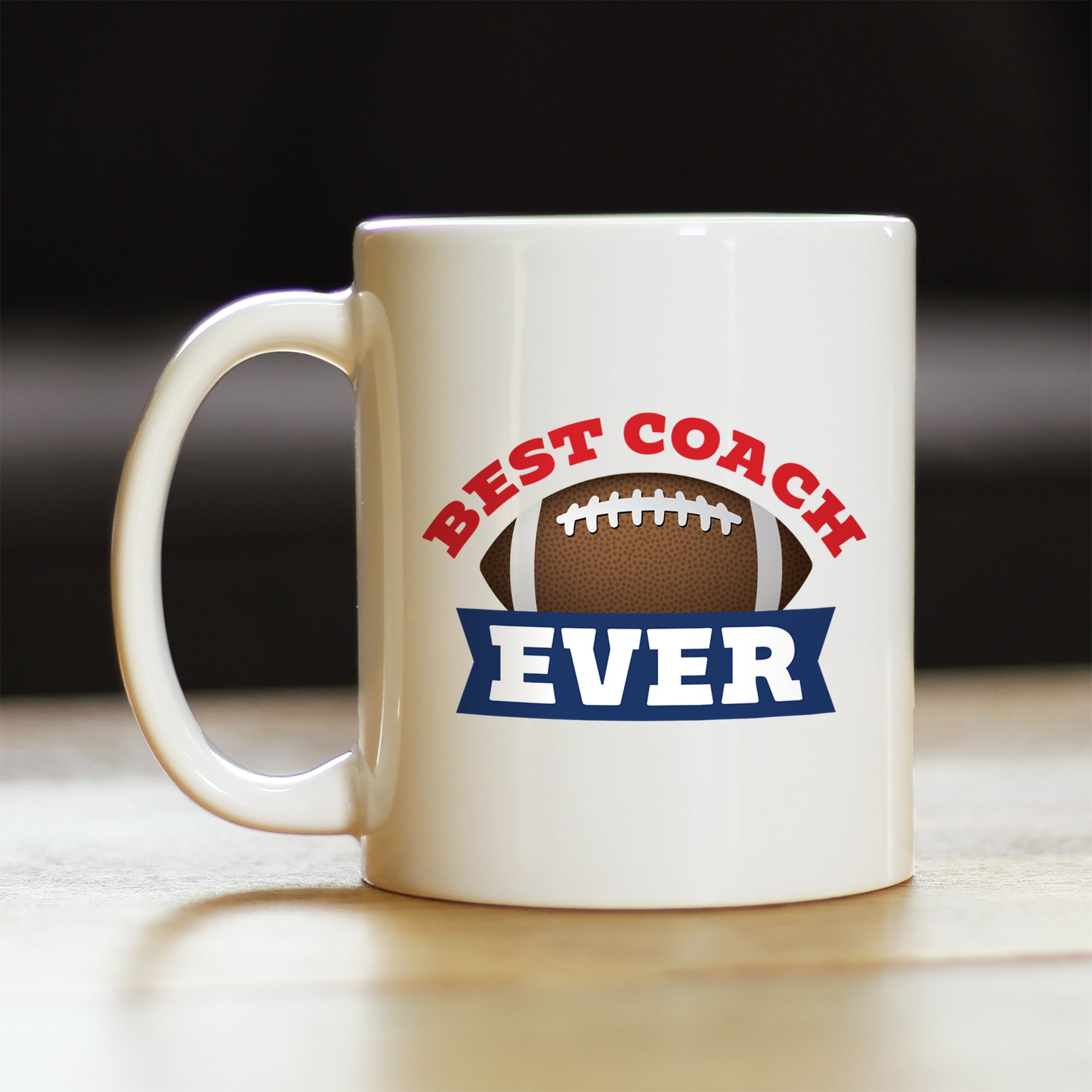 Coach Gifts for Football Coaches Coffee Mug Best Coach Ever White Ceramic Coffee Cup