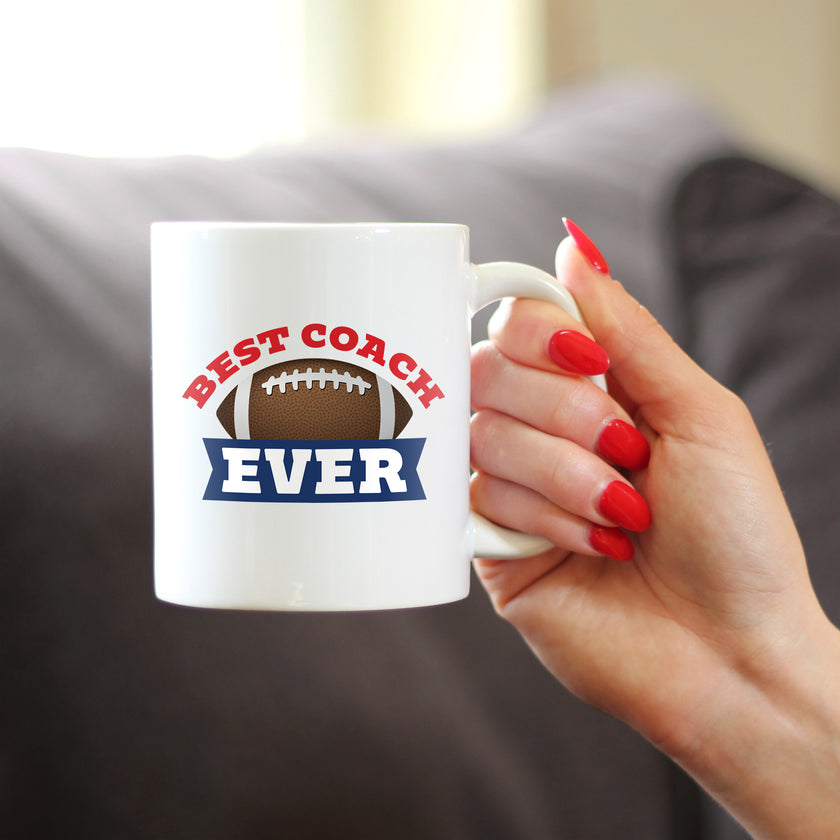 Coach Gifts for Football Coaches Coffee Mug Best Coach Ever White Ceramic Coffee Cup