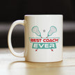 Lacrosse Coach Gifts for Coaches Coffee Mug Best Coach Ever White Ceramic Coffee Cup